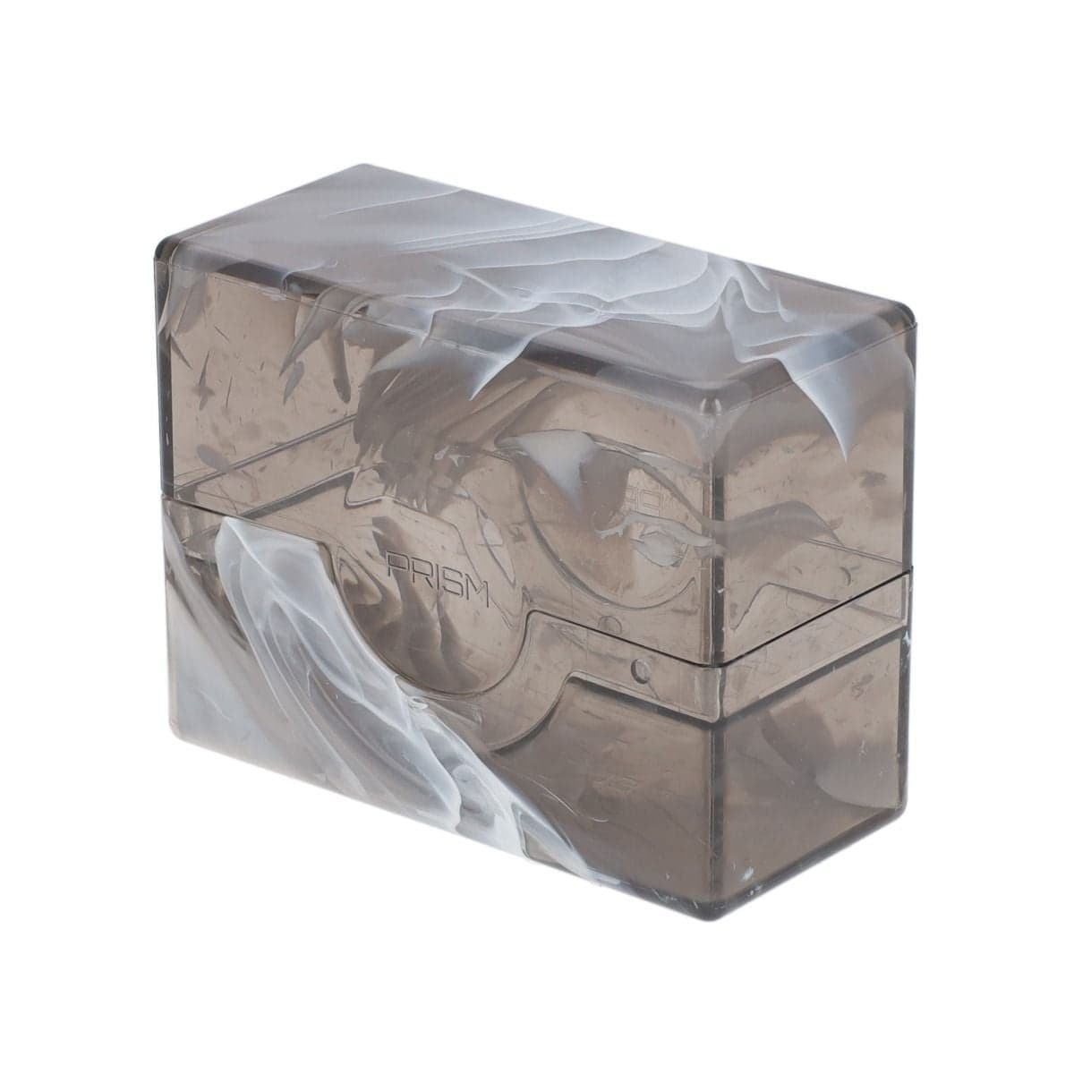 Prism Deck Case - 50 CT - Marble Black, angled and closed.