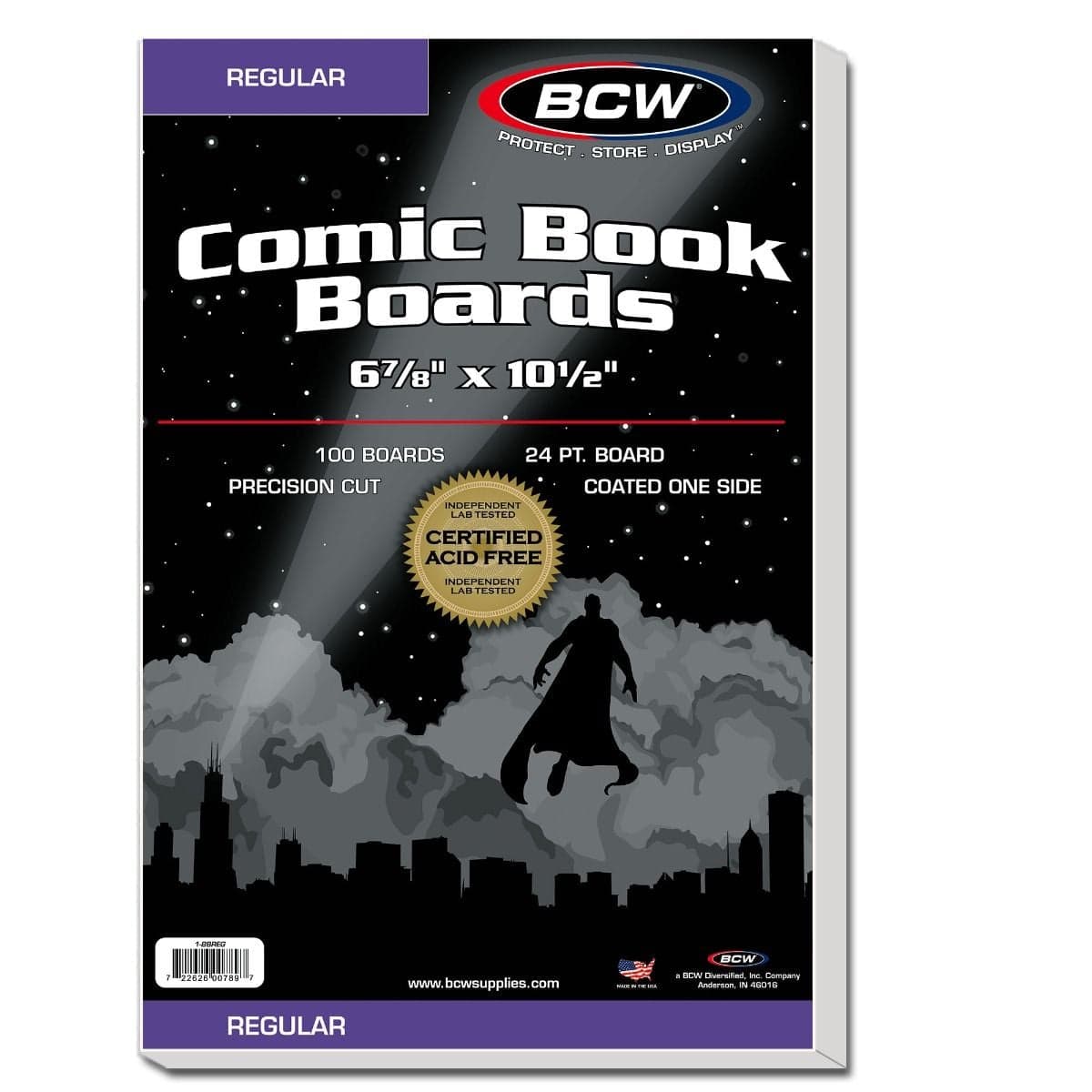 Package of BCW Regular Comic Book Boards, 100 per pack