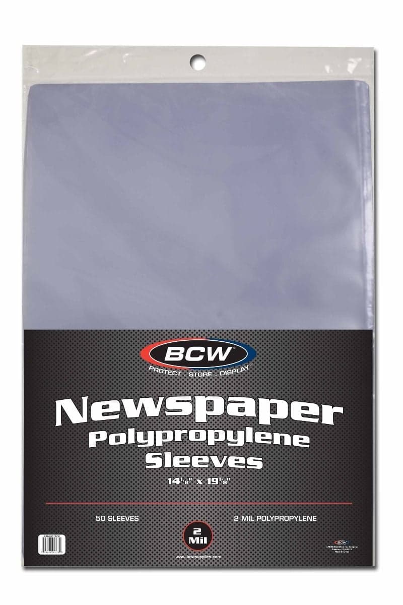 Package of BCW Newspaper Sleeves - 14x19