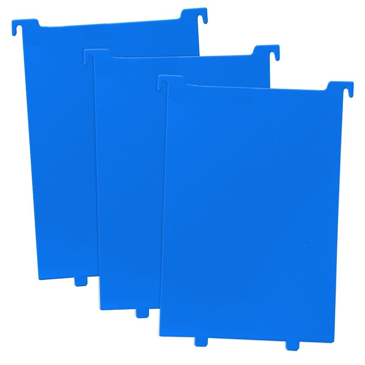Comic Book Bin Partitions - Blue, 3 fanned out
