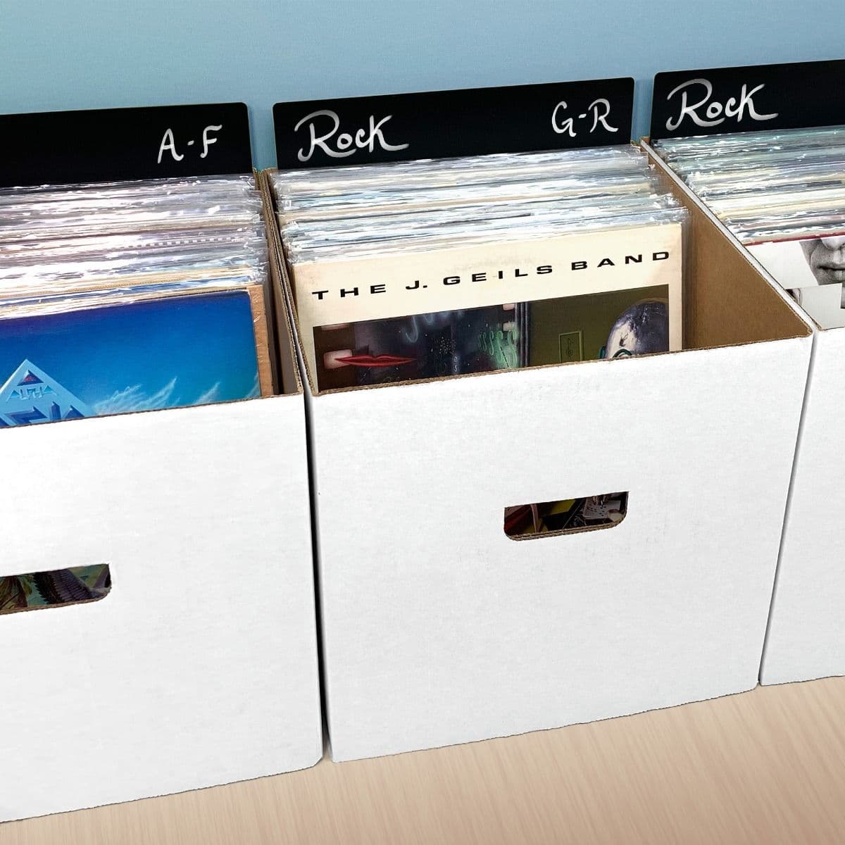 BCW 12-Inch Record Dividers. Tall. Black. 25 per pack. In 33 RPM boxes. Write on header