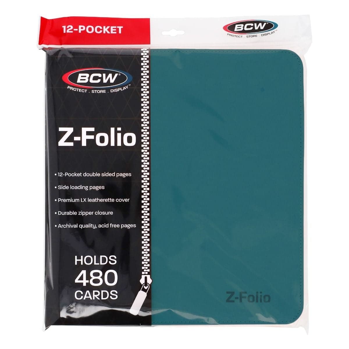 Z-Folio 12-Pocket Album - Teal, packaging image.