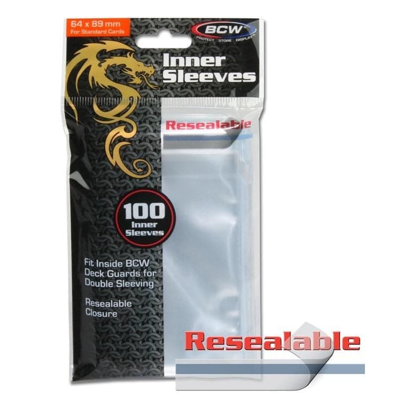 Package of BCW Resealable inner sleeves