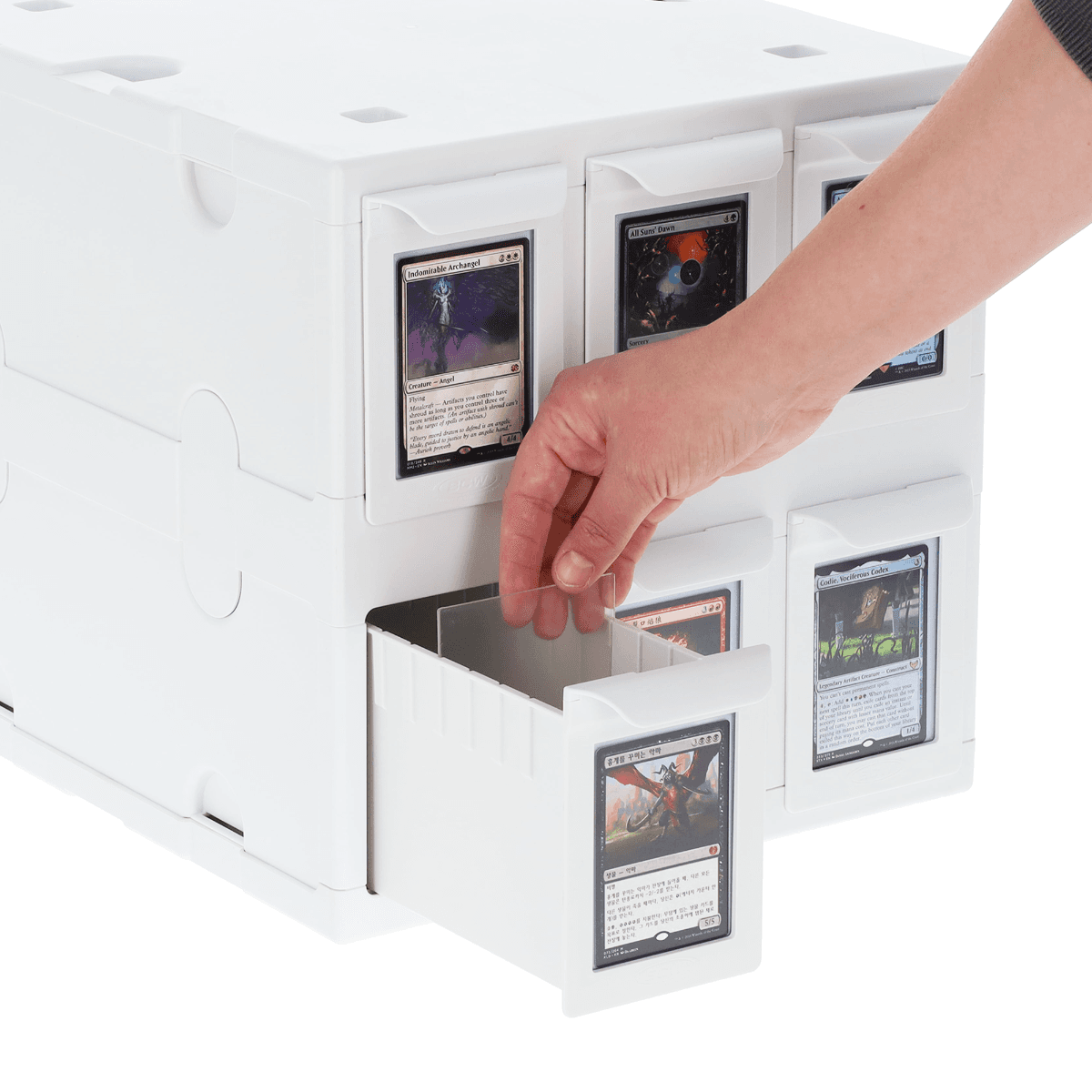 6 Drawer Card Catalog - White