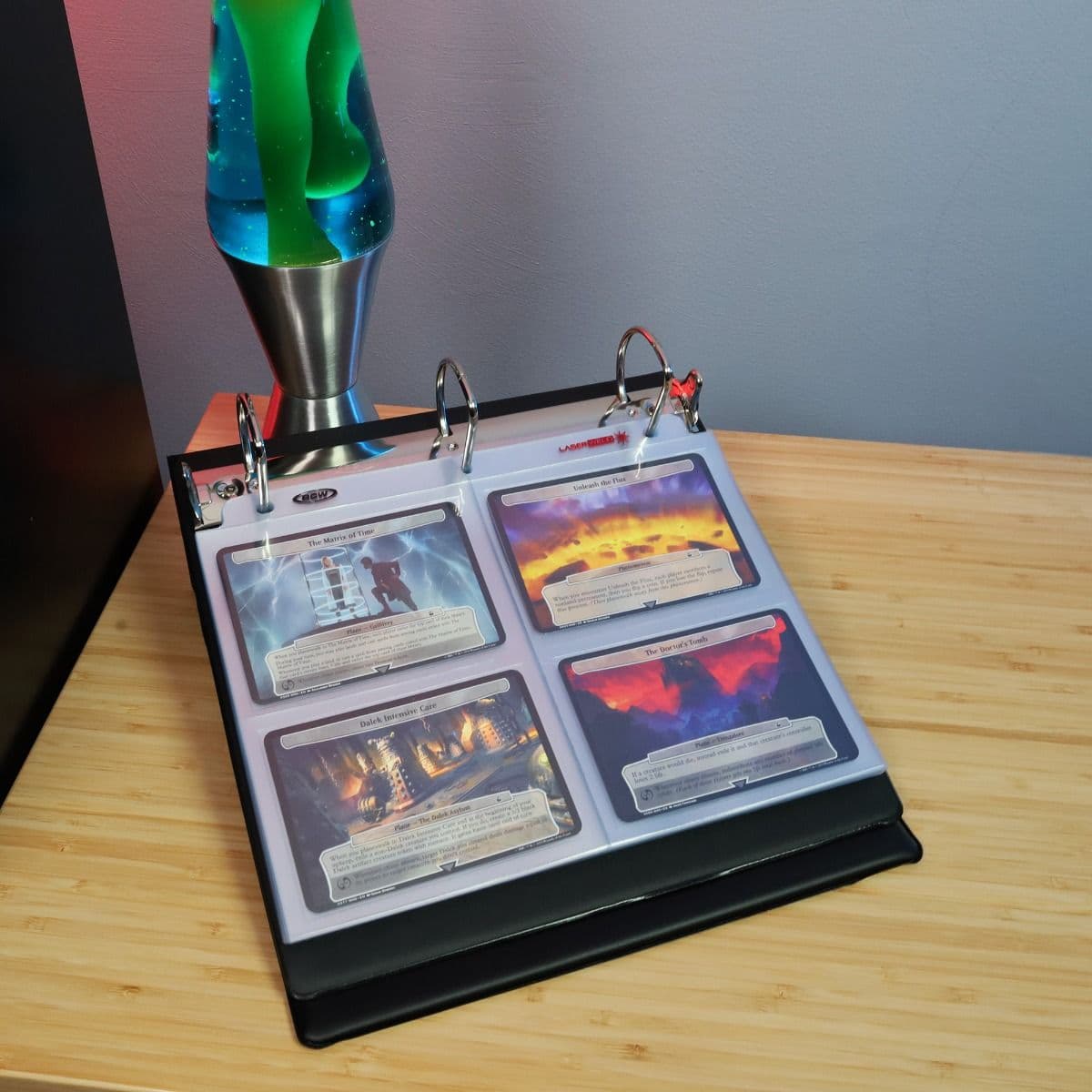 BCW Laserweld 4-Pocket pages in binder with cards