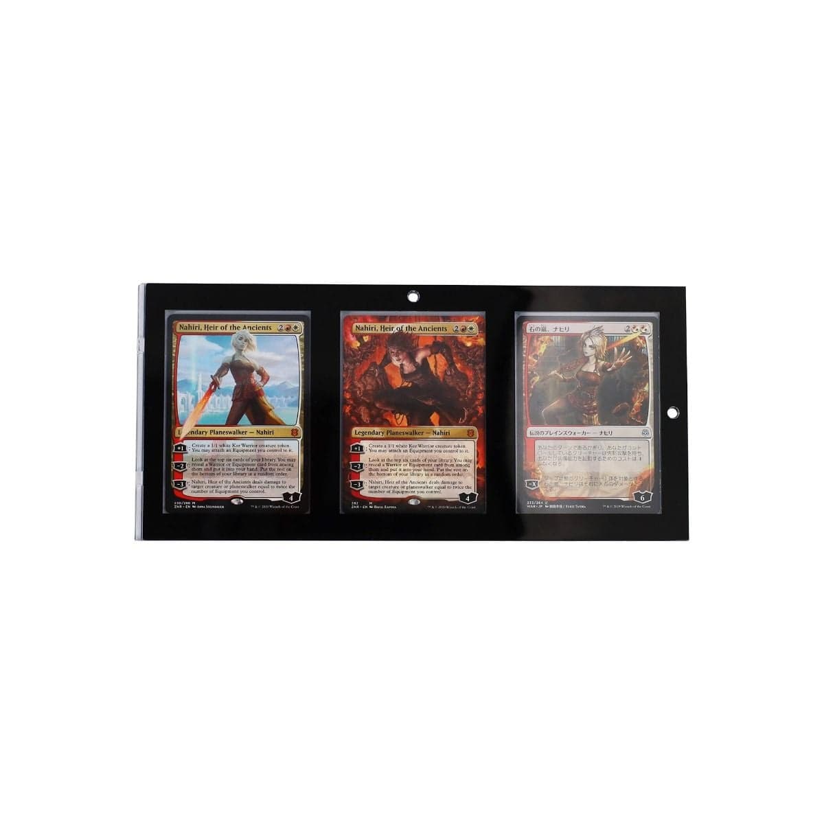 Magnetic 3-Card Holder - 35 PT. - Black Border. Tcg gaming pokemon size