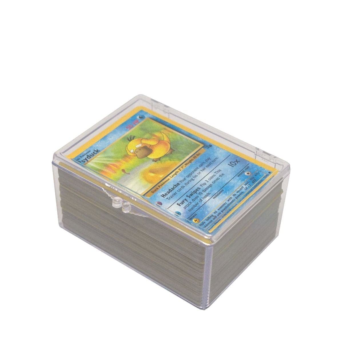 BCW 100-card hinged box with Pokemon cards