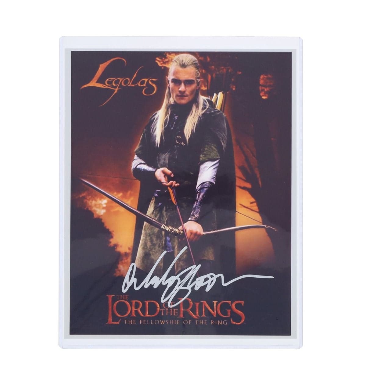 Autographed fantasy character print displayed inside a clear BCW 9x12 rigid top loader for protected storage and presentation.