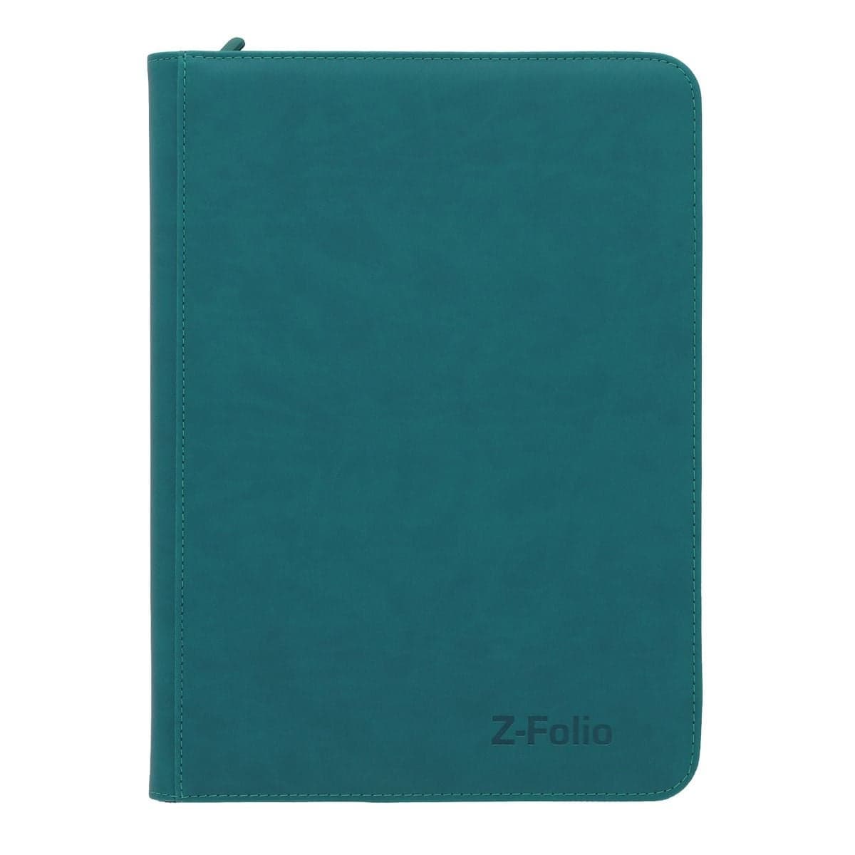 BCW Z-Folio 9-Pocket Album - Teal front of binder, closed.