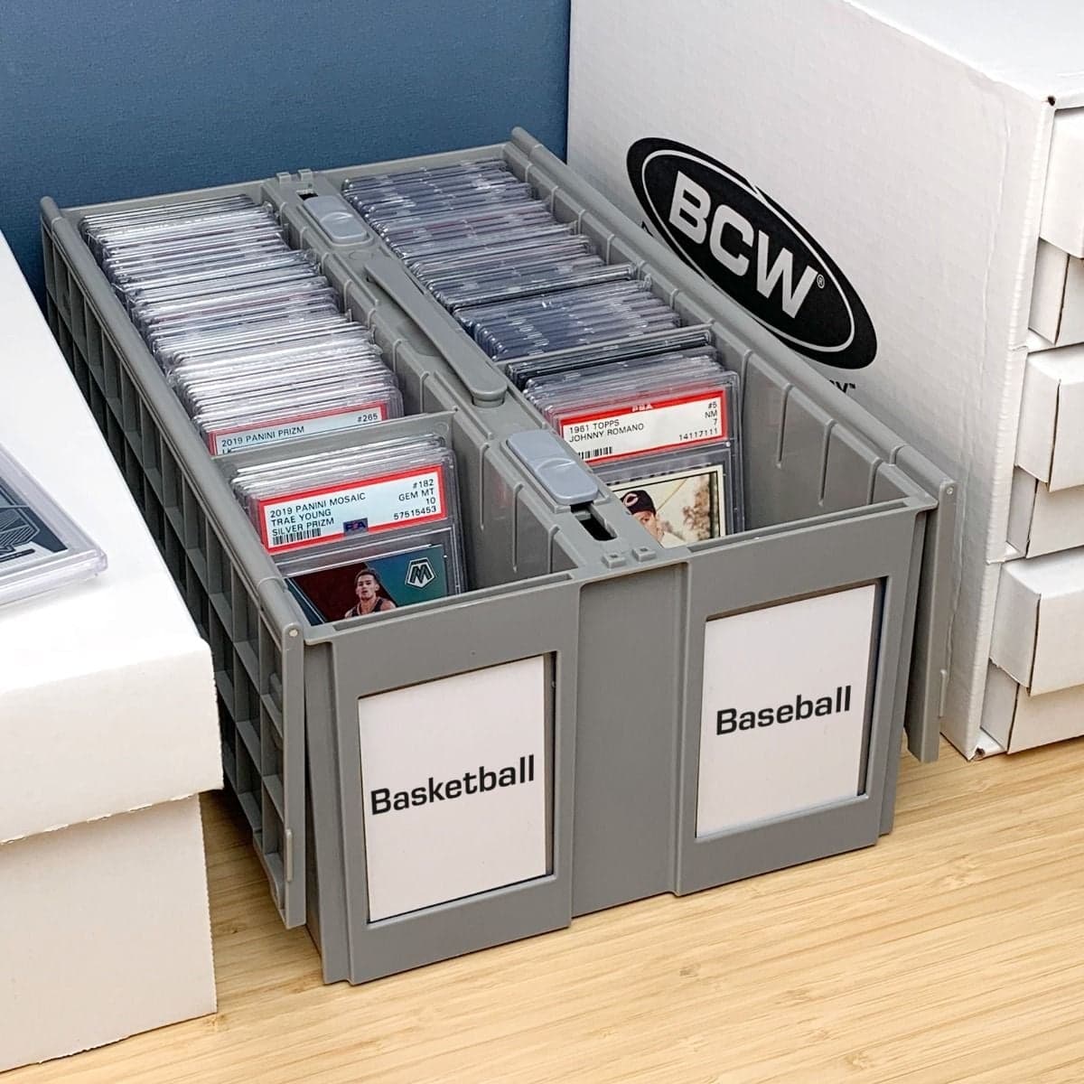 BCW Graded Card Bin. 2 row. slabs
