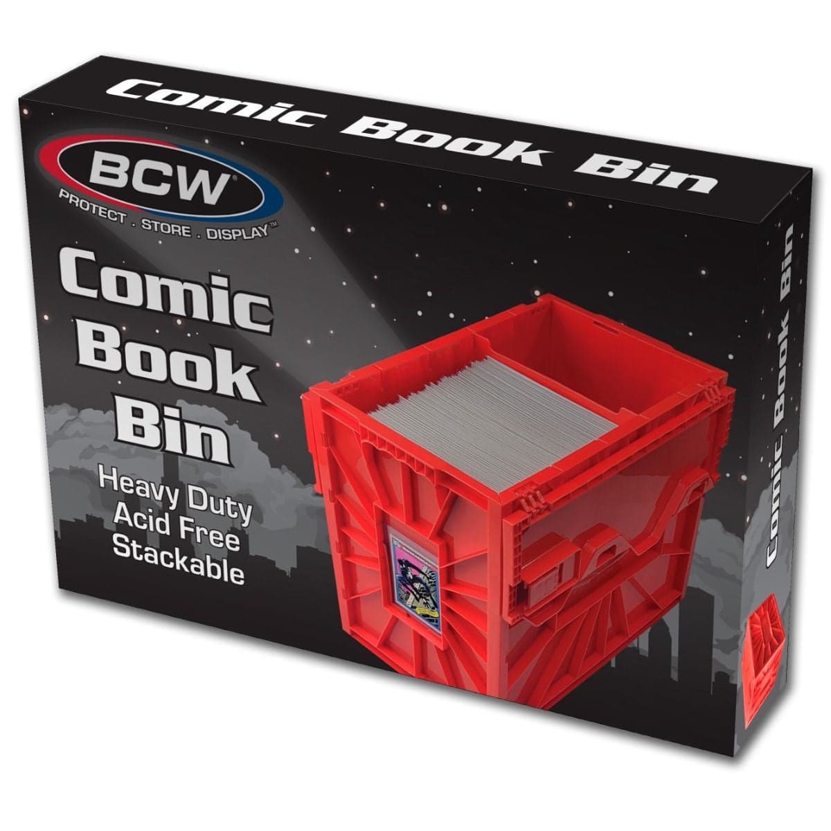 Package for Red bcw comic book short bin
