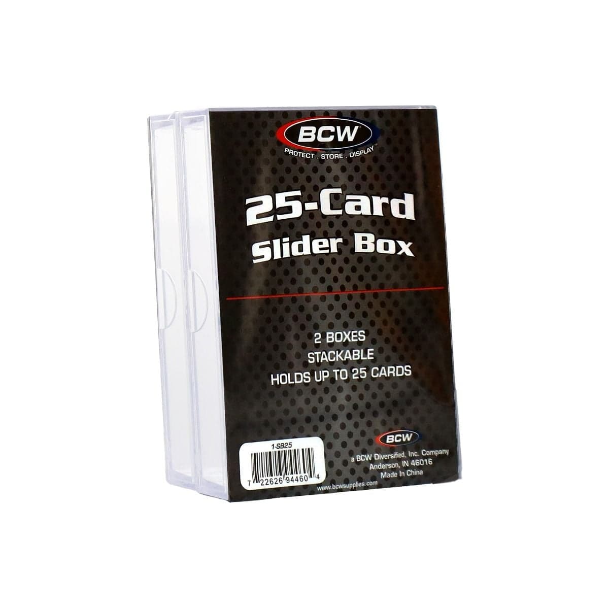Package of 2 BCW 25-card slider boxes