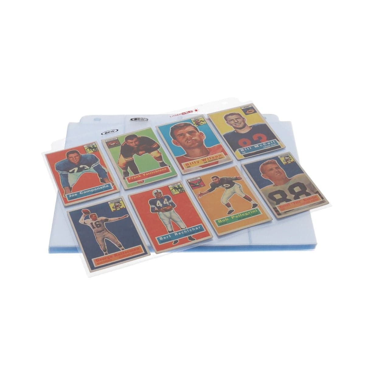BCW Laserweld 8-Pocket pages with cards