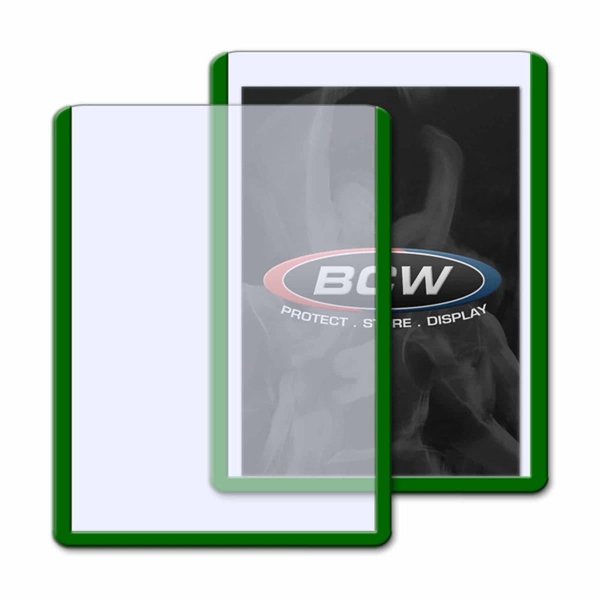 3x4 TOPLOAD CARD HOLDER - GREEN BORDER