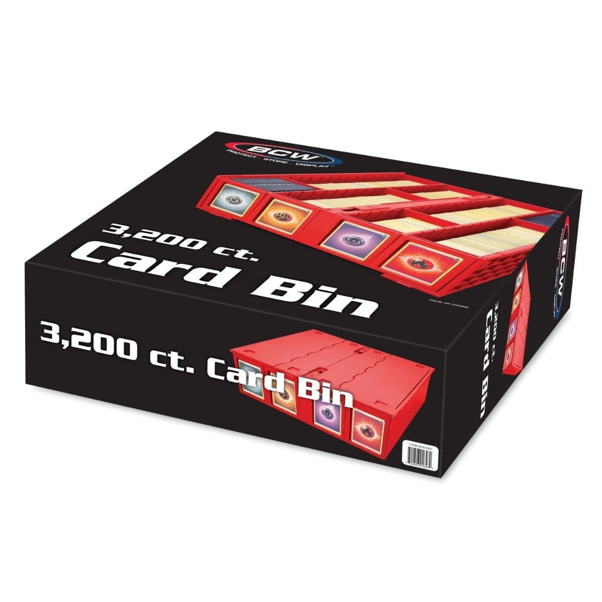 BCW Collectible Card Bin 3200- Red. Packaging