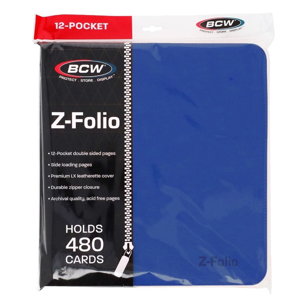 Z-Folio 12-Pocket Album - Blue, packaging image.