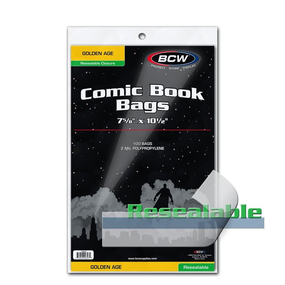Package of BCW Resealable Golden Age Comic Book Bags