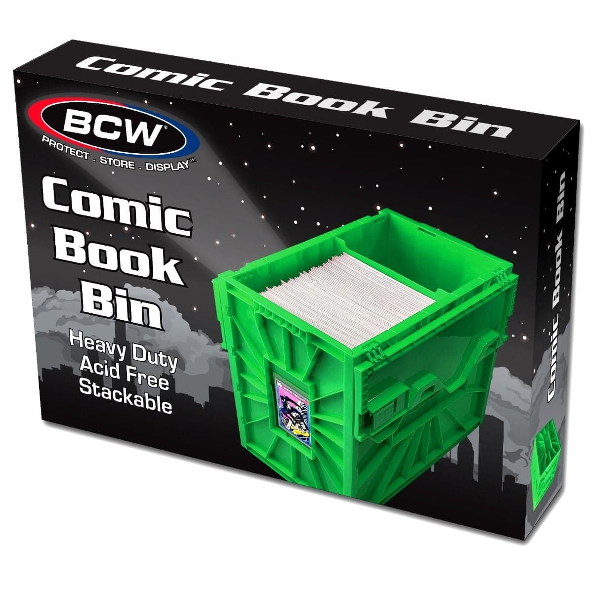 Package for Green bcw comic book short bin