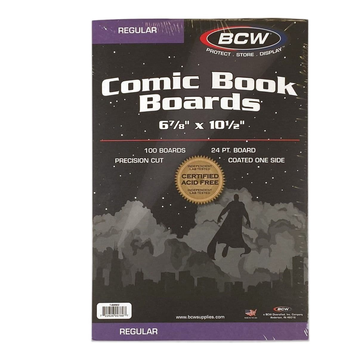 Package of BCW Regular Comic Book Boards, front view