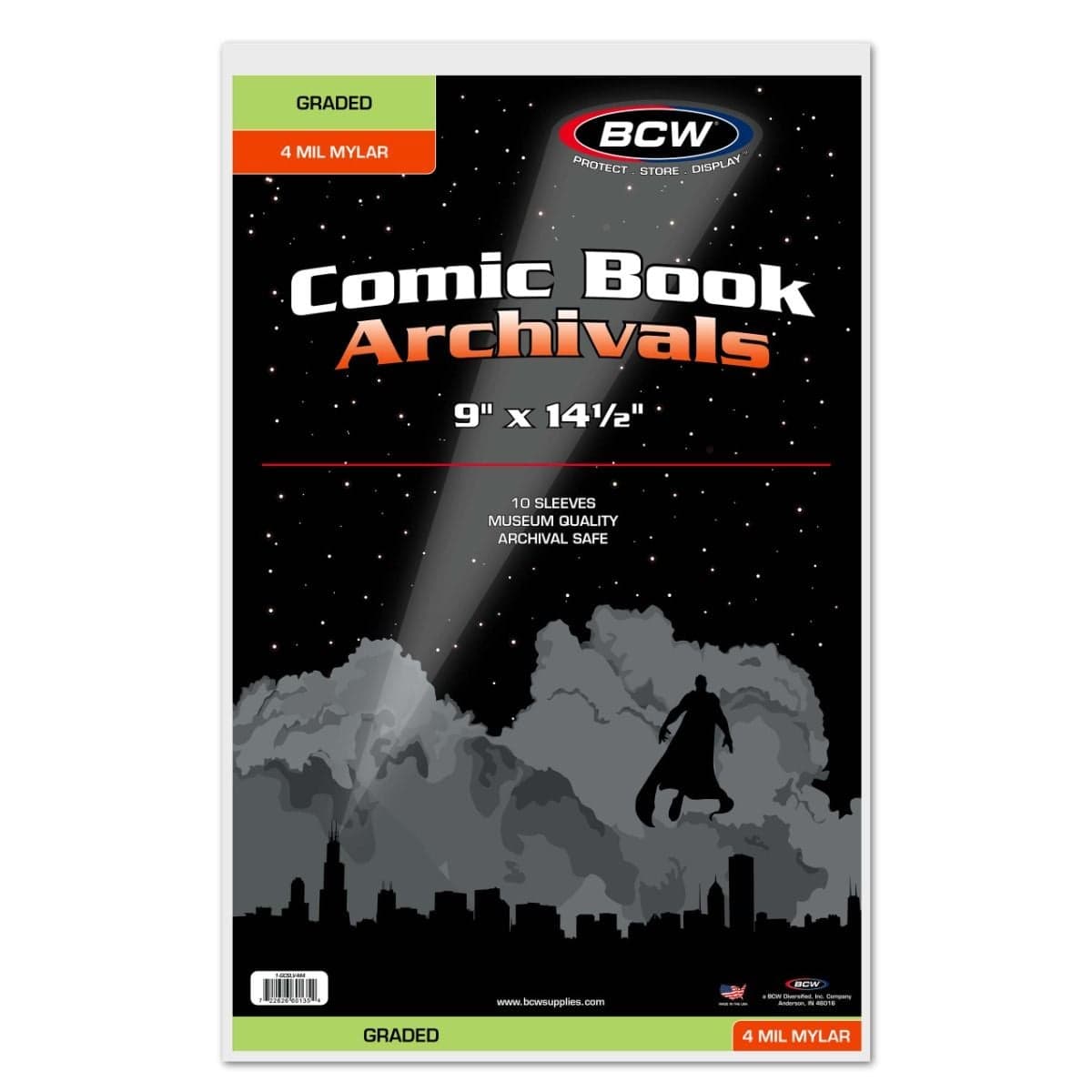 Package of BCW Graded Comic Book Archival Mylar sleeves - 4 MIL