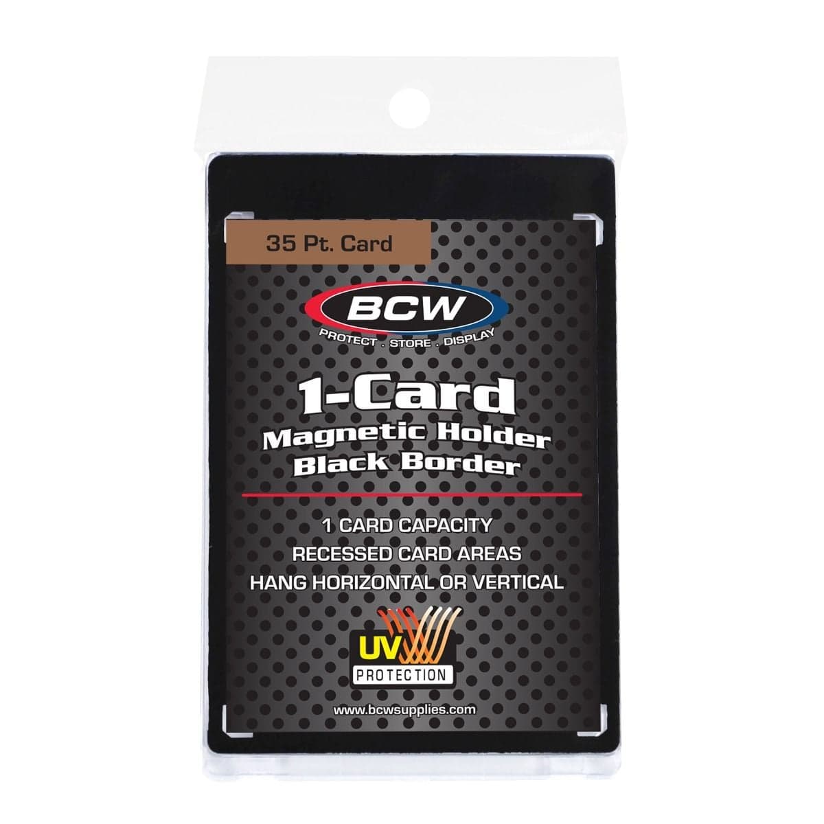 Magnetic Card Holder - 35 PT. - Black Border - Packaging with Insert