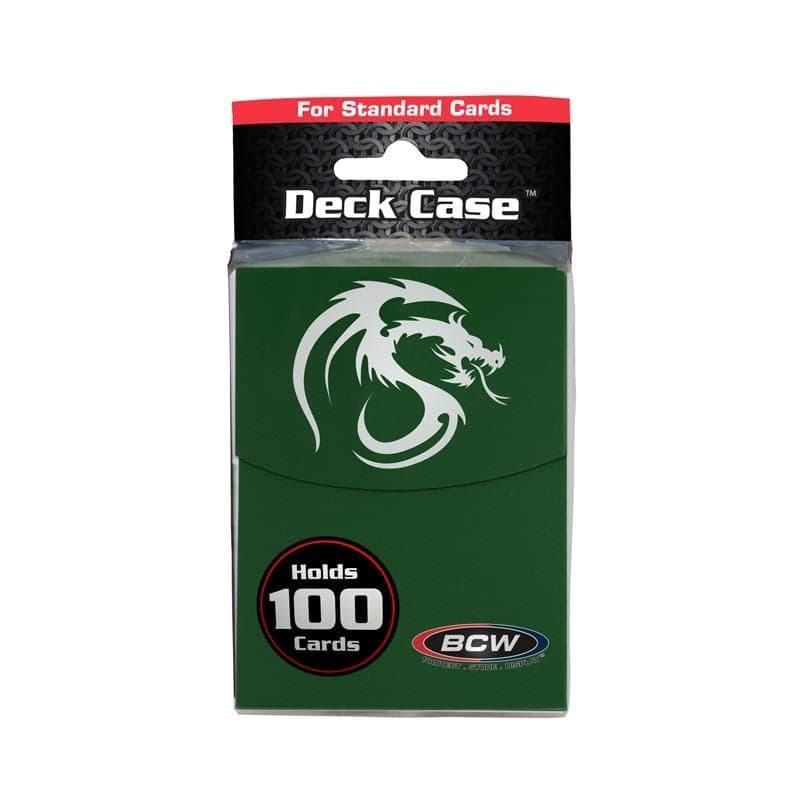One BCW large deck case in green inside package.