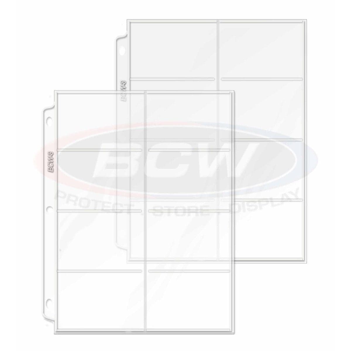 Two individual 8-pocket vinyl pages