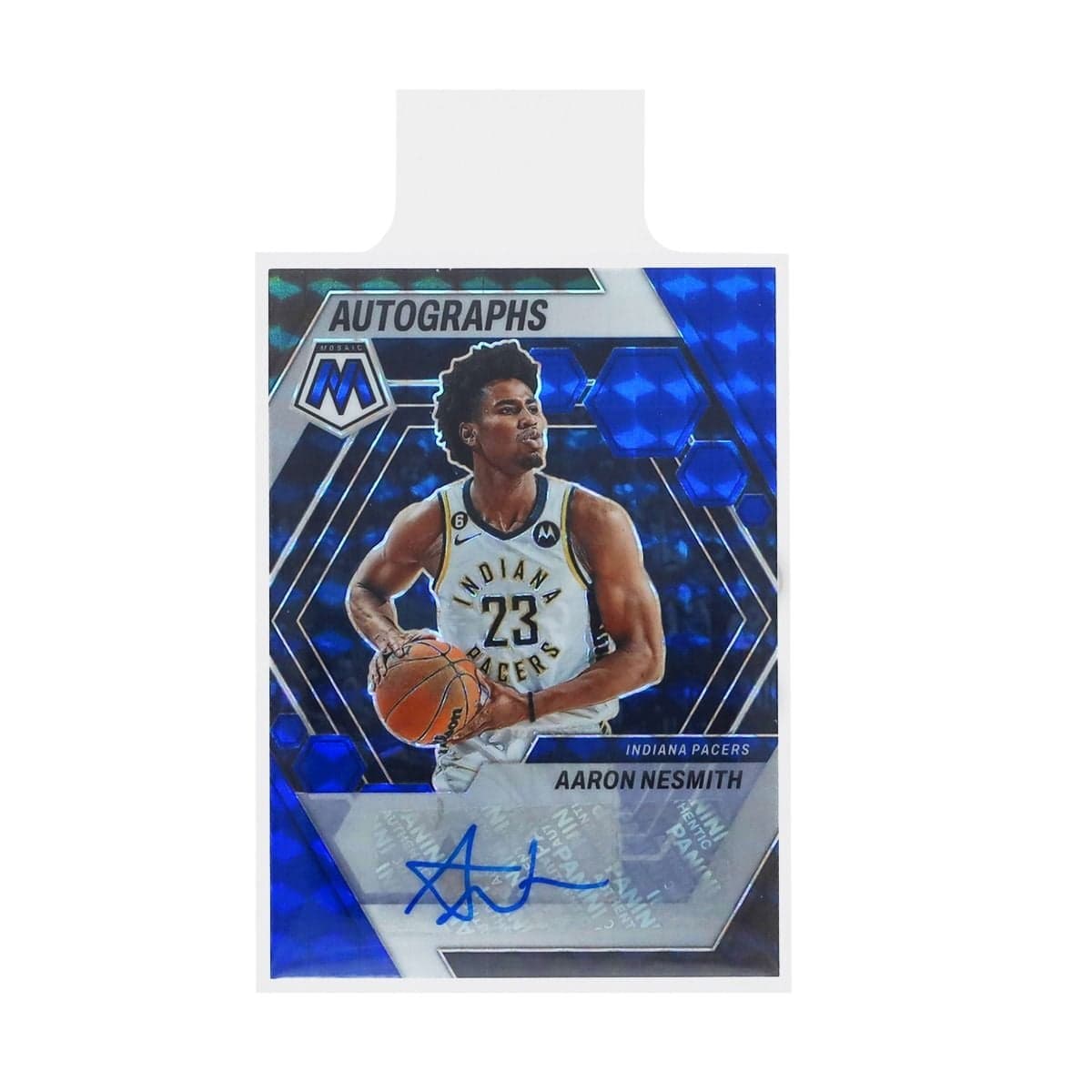 BCW Standard Card Sleeves - Tab, single tabbed sleeve displaying signed basketball card.