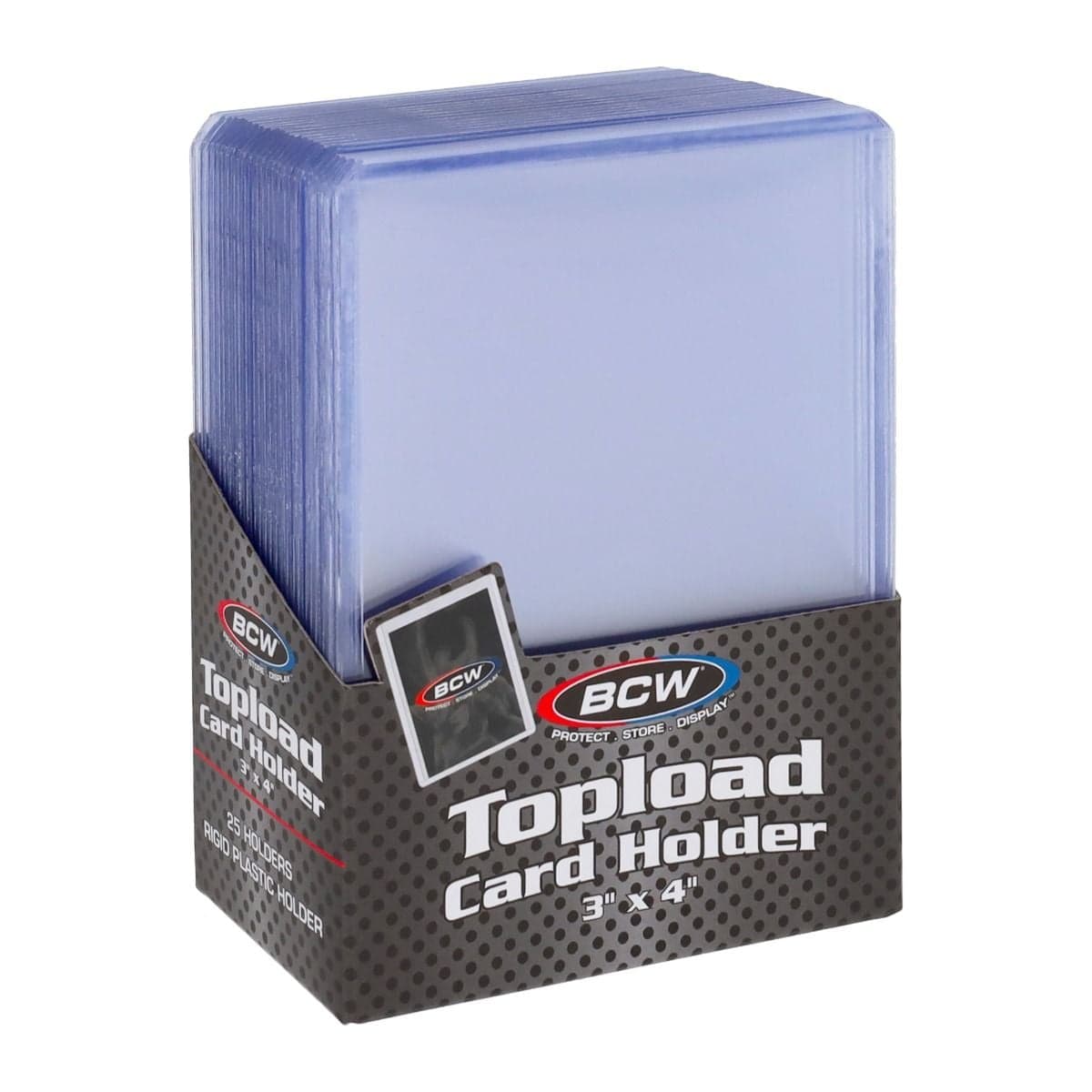 Close up image of pack of toploaders in BCW packaging