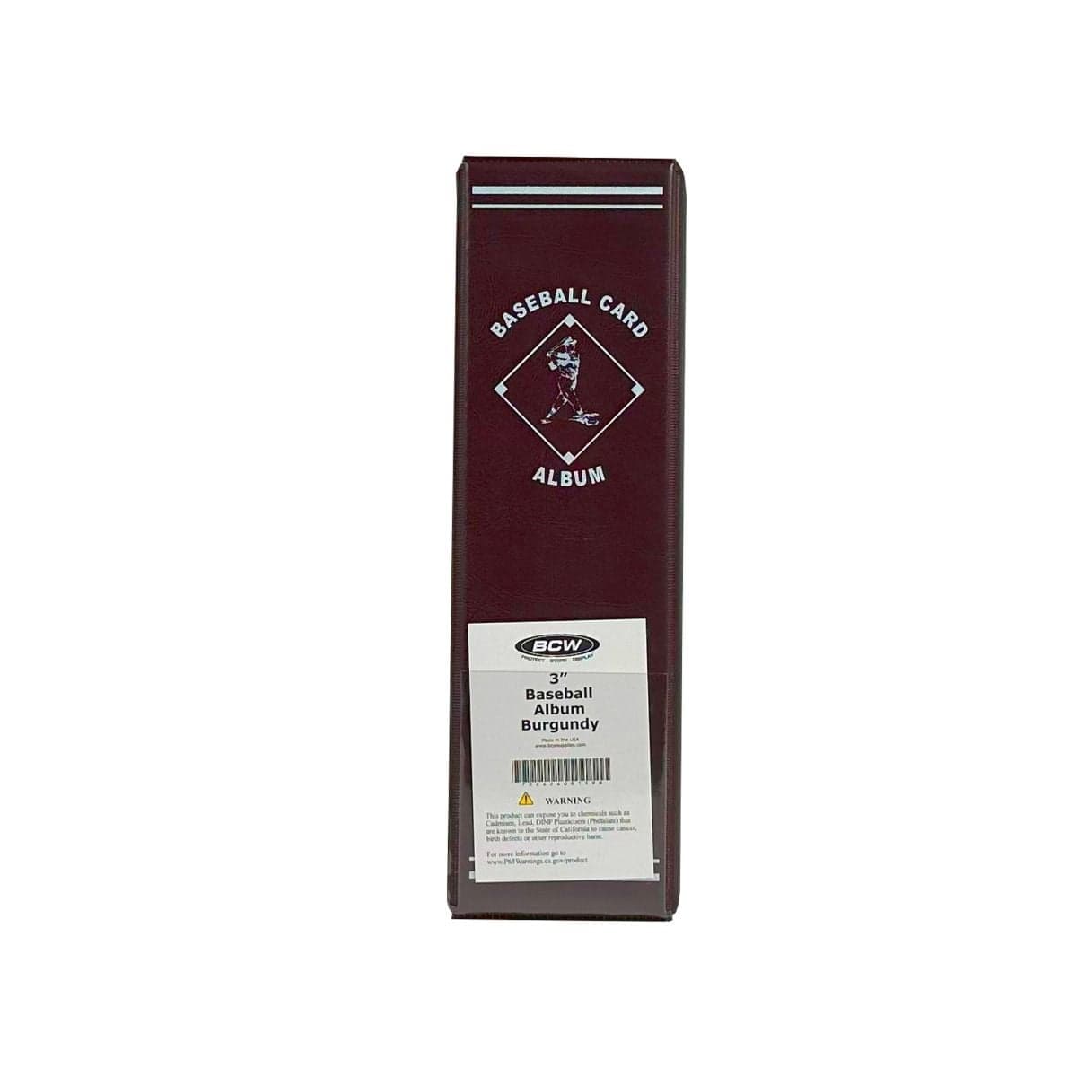 BCW burgundy baseball card album