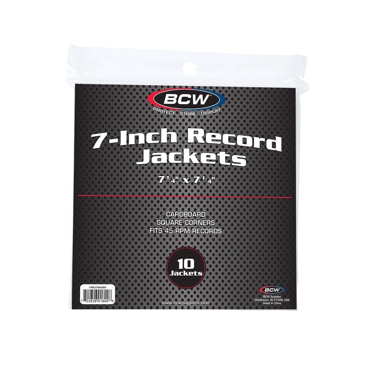Package of BCW 7 Inch Record Paper Jackets - No Hole - White
