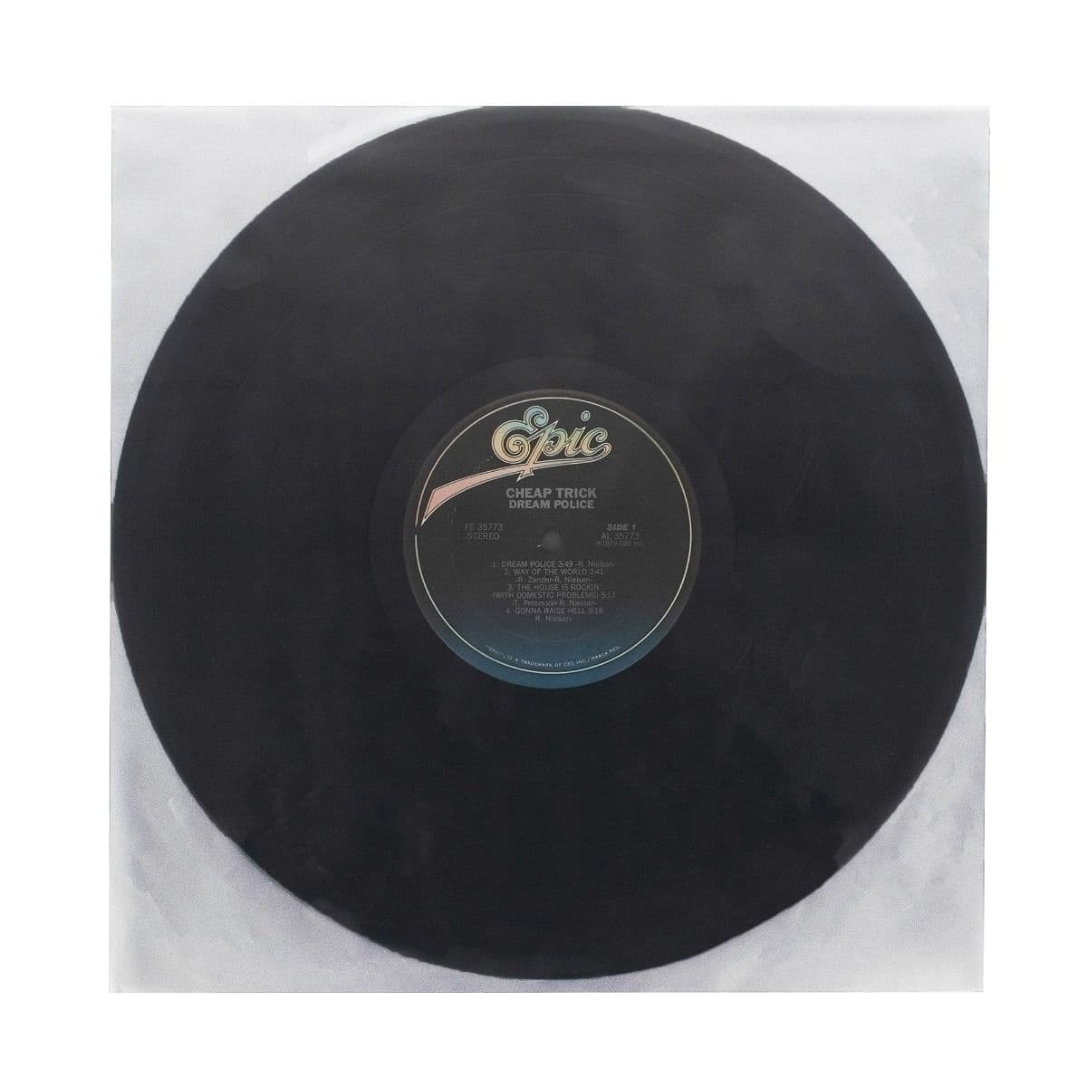 BCW 12 Inch Record Inner Sleeve - Anti-Static, record displayed inside the inner sleeve
