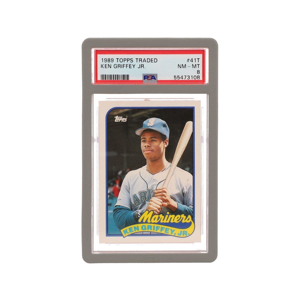 Front facing view of a single Slab Bumper - PSA Graded Card - Silver with graded card inside