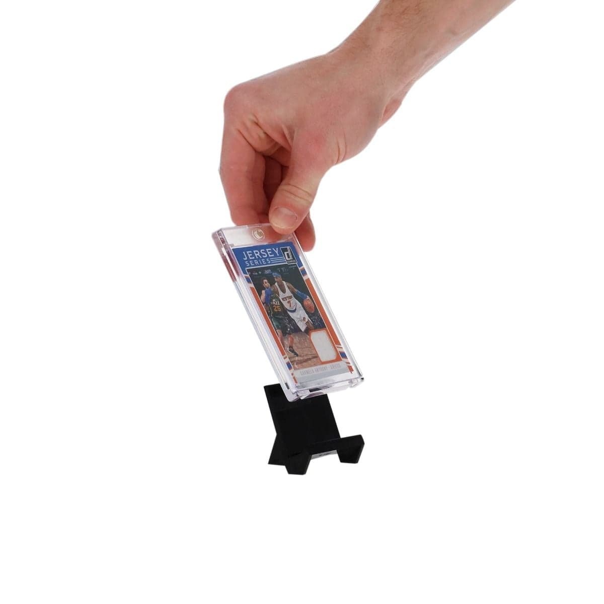 Thick Card Holder Stand placing magnetic with sports card on stand