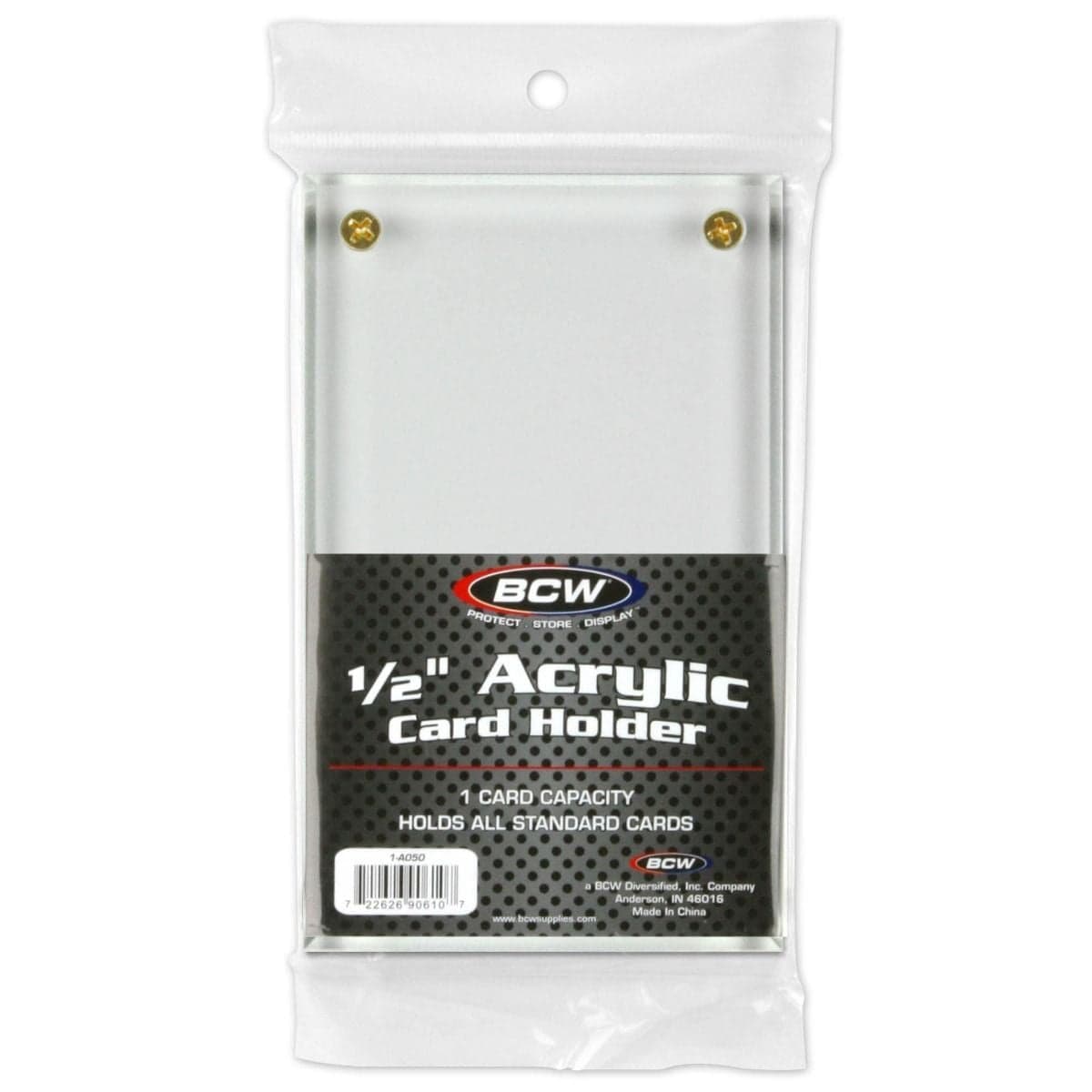 Packaged BCW 1/2" acrylic card holder