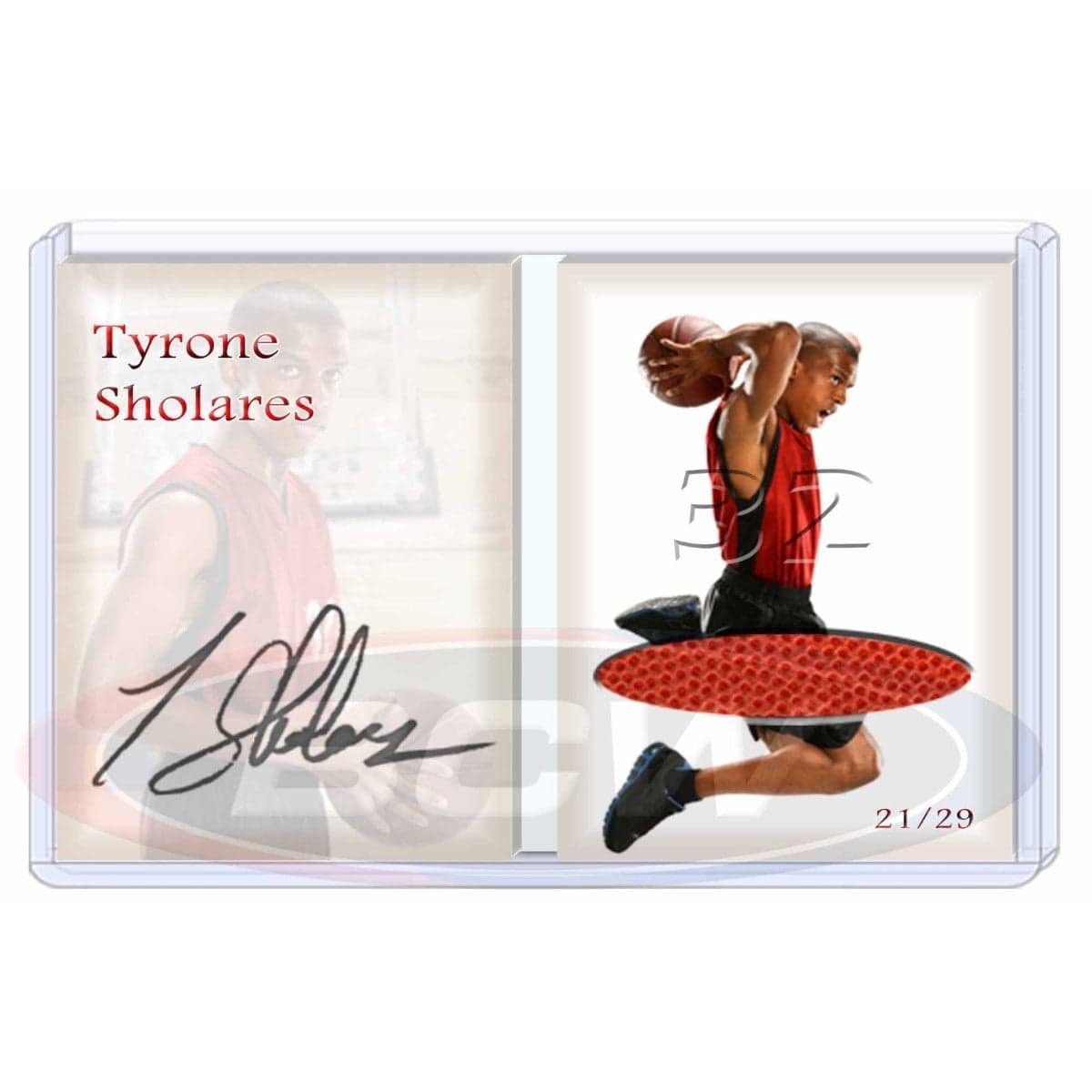 vertical booklet card toploader with card