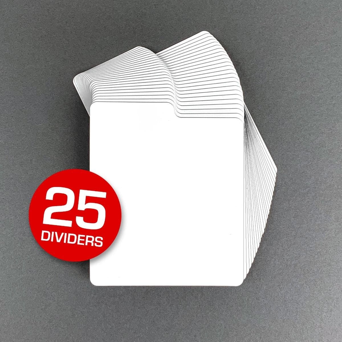 BCW CD Dividers 25 per pack. White. Write on tabs