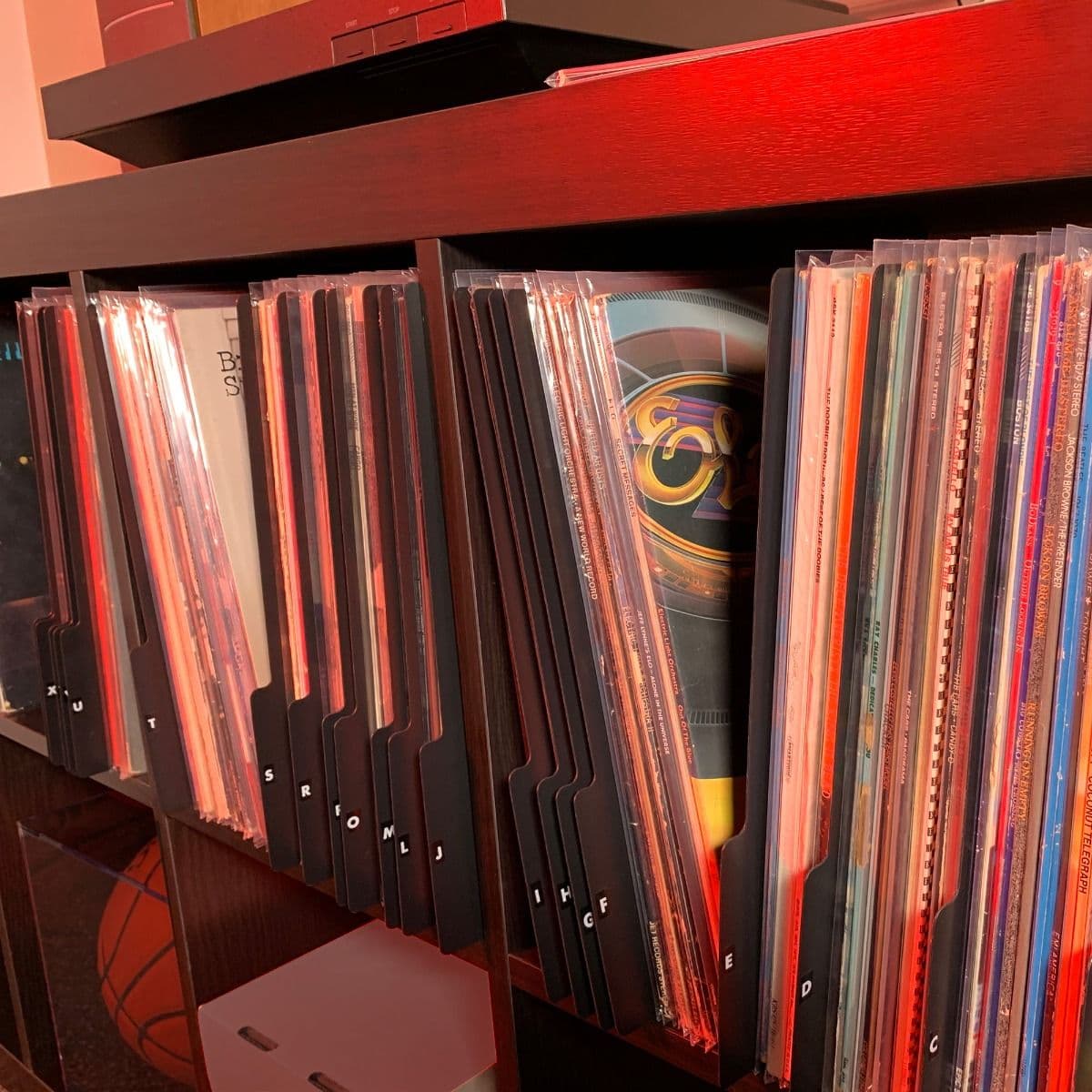 BCW 12-Inch Record Dividers. Black. 25 per pack. Write on index tabs in Ikea shelf