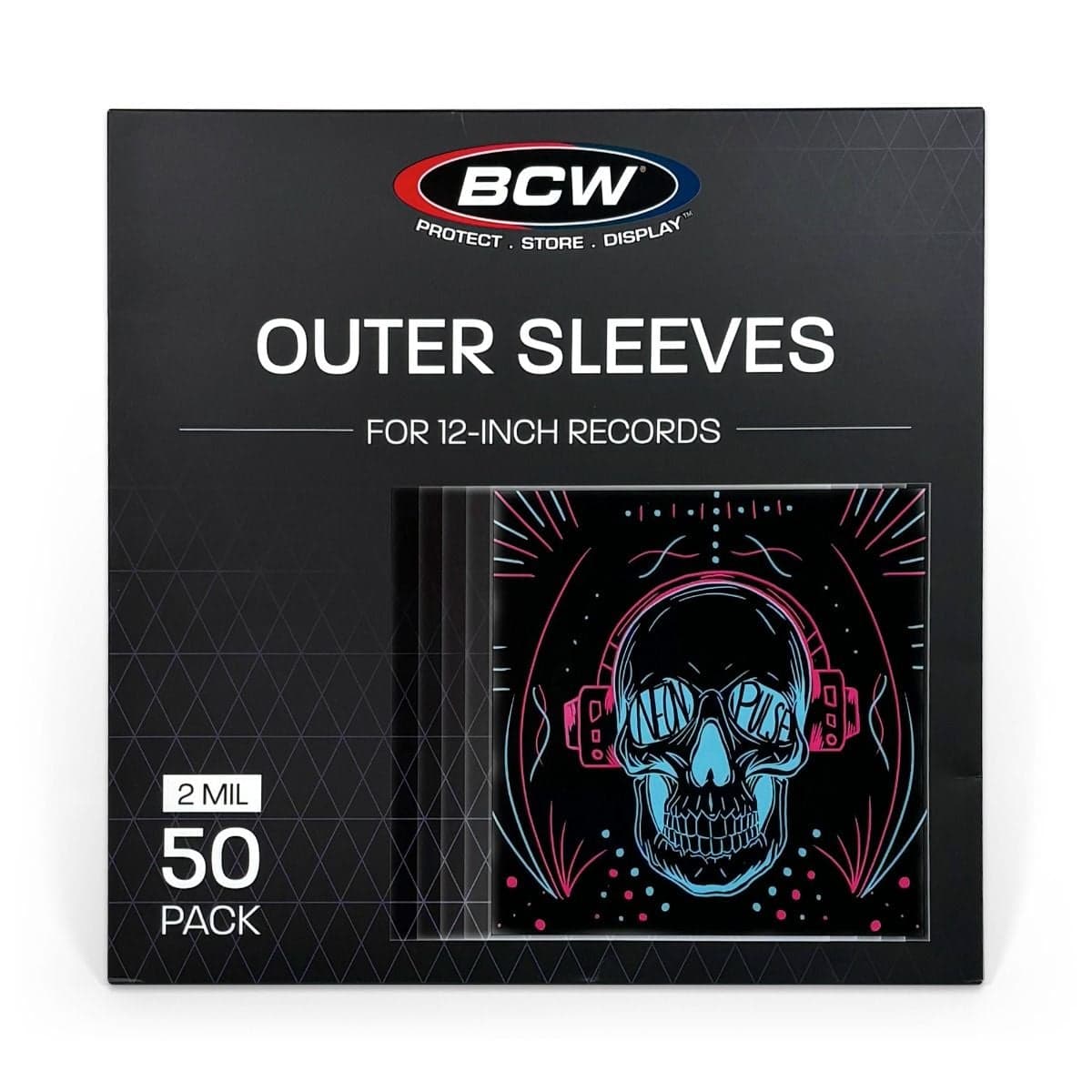 12-Inch Record Sleeves - Polypropylene - 50 Pack packaging