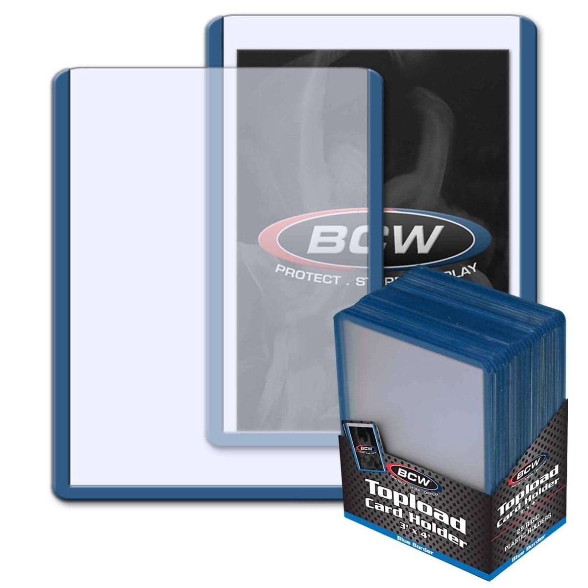 3x4 TOPLOAD CARD HOLDER - BLUE BORDER
