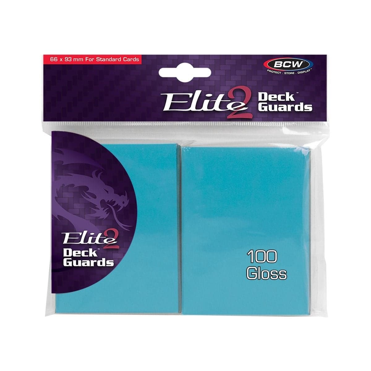 One pack of 100 BCW Deck Guard Elite2 in azure