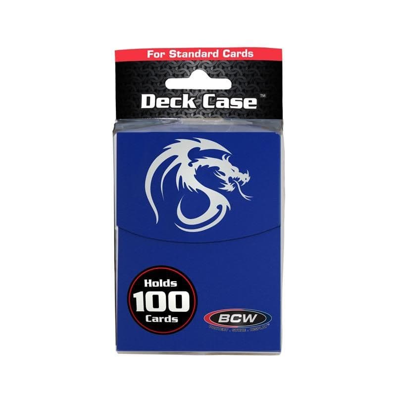 One BCW large deck case in blue inside package.