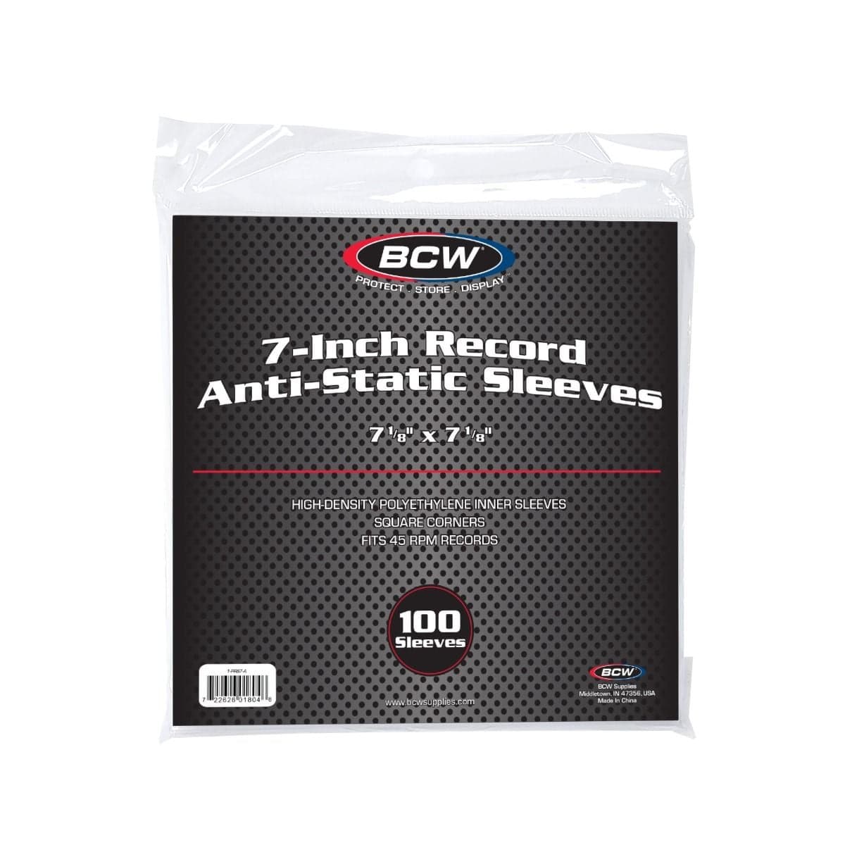Package of BCW 7 Inch Record Inner Sleeve - Anti-static