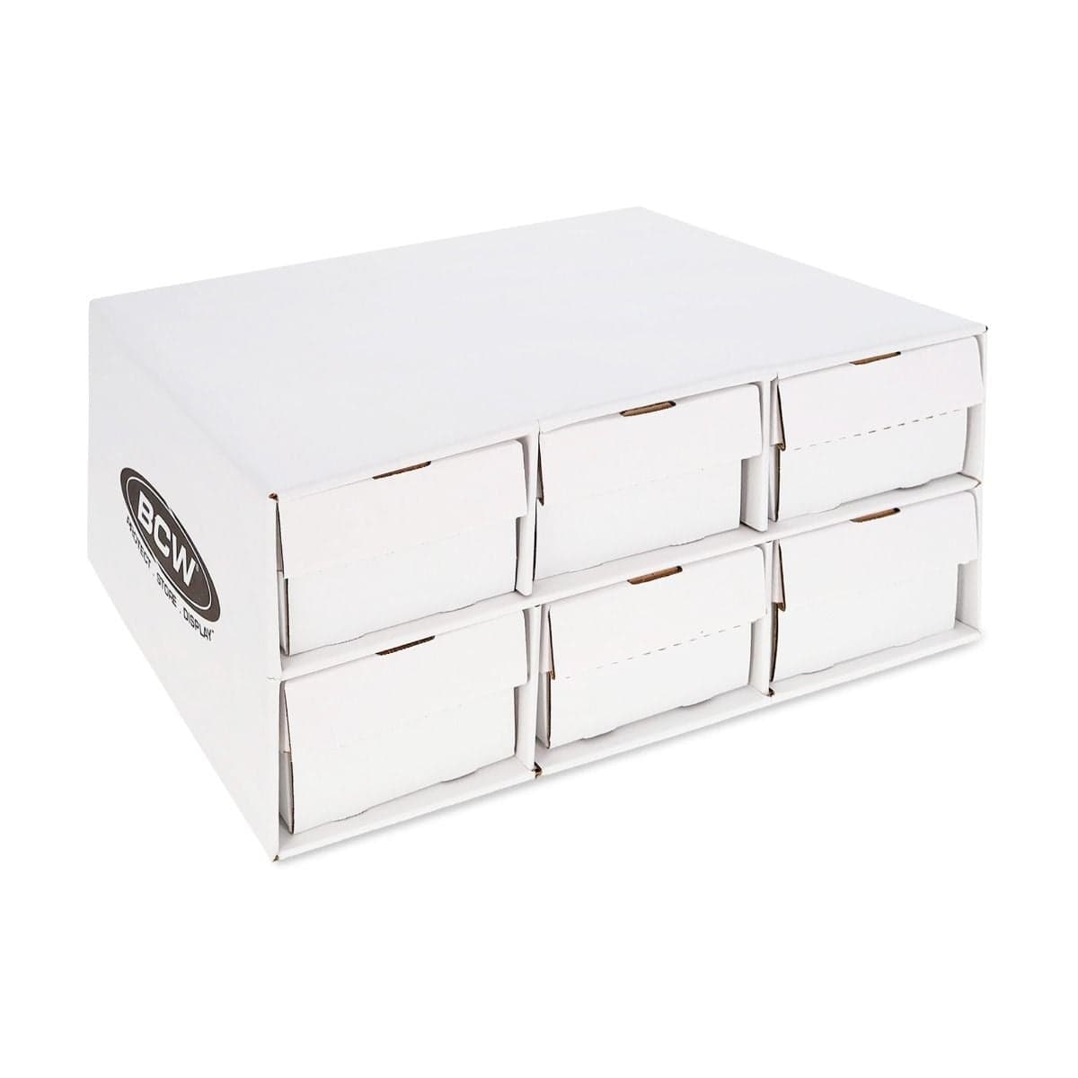 BCW shoe box house holding 5 2-row shoe card storage boxes