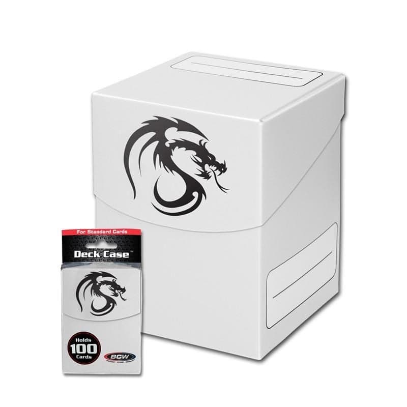 One BCW large deck case in white.