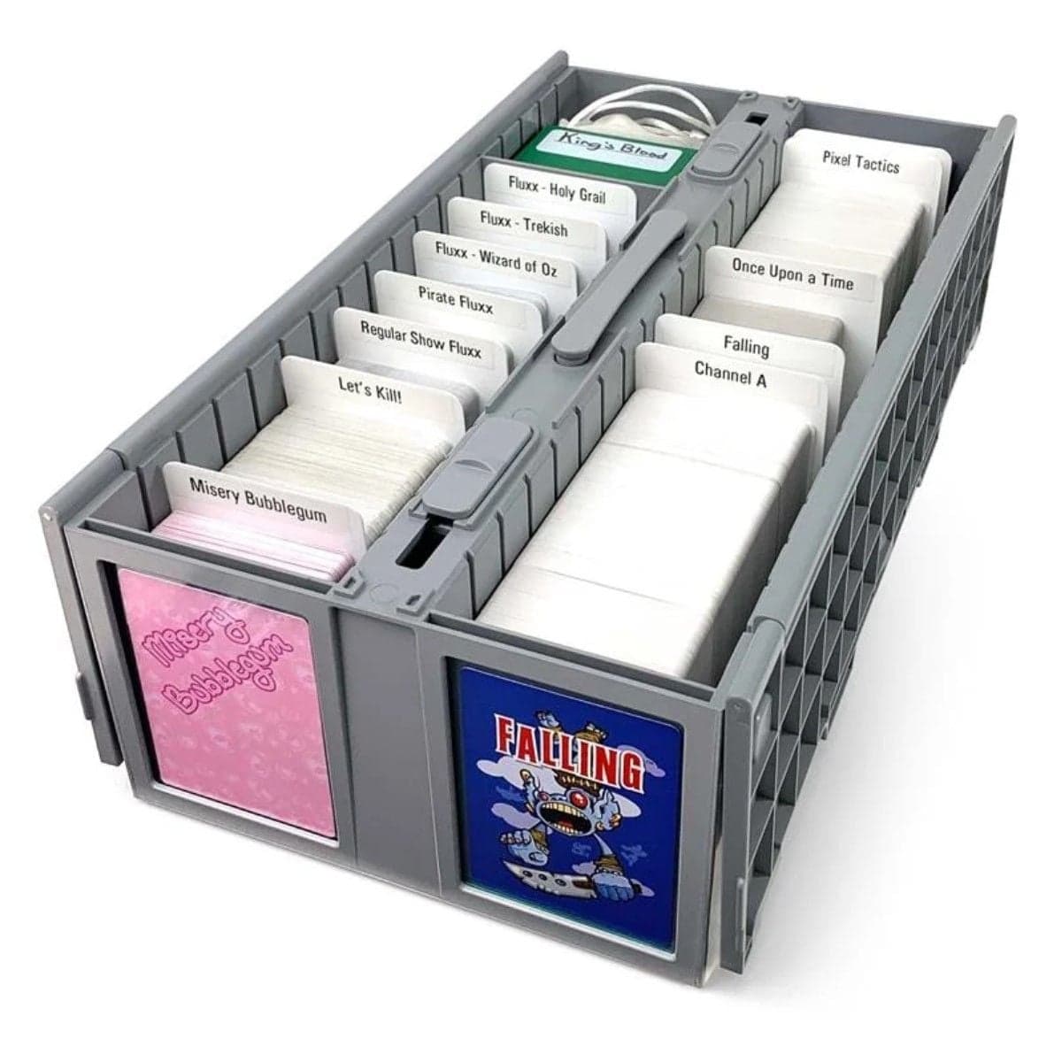 BCW 1600 count collectible card bin gray. Filled with sports cards