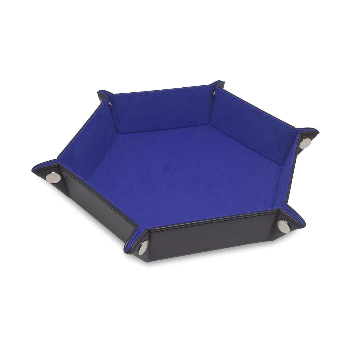 BCW Hexagon Dice Tray- Blue - assembled