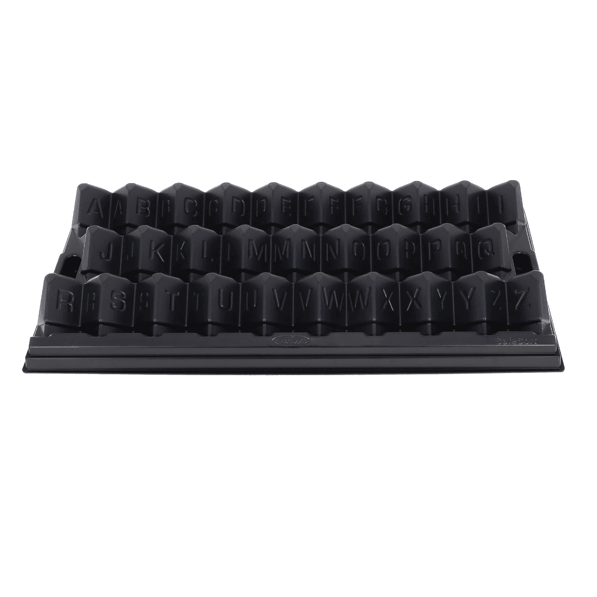 BCW Safesort Card Tray, front of product image, displayed empty without cards in cells