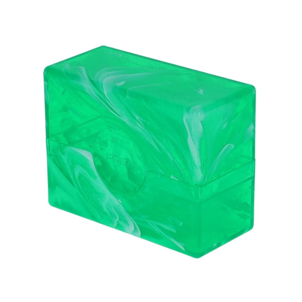 Spectrum Prism Deck Case - 50 CT - Jade Green, angled and closed.