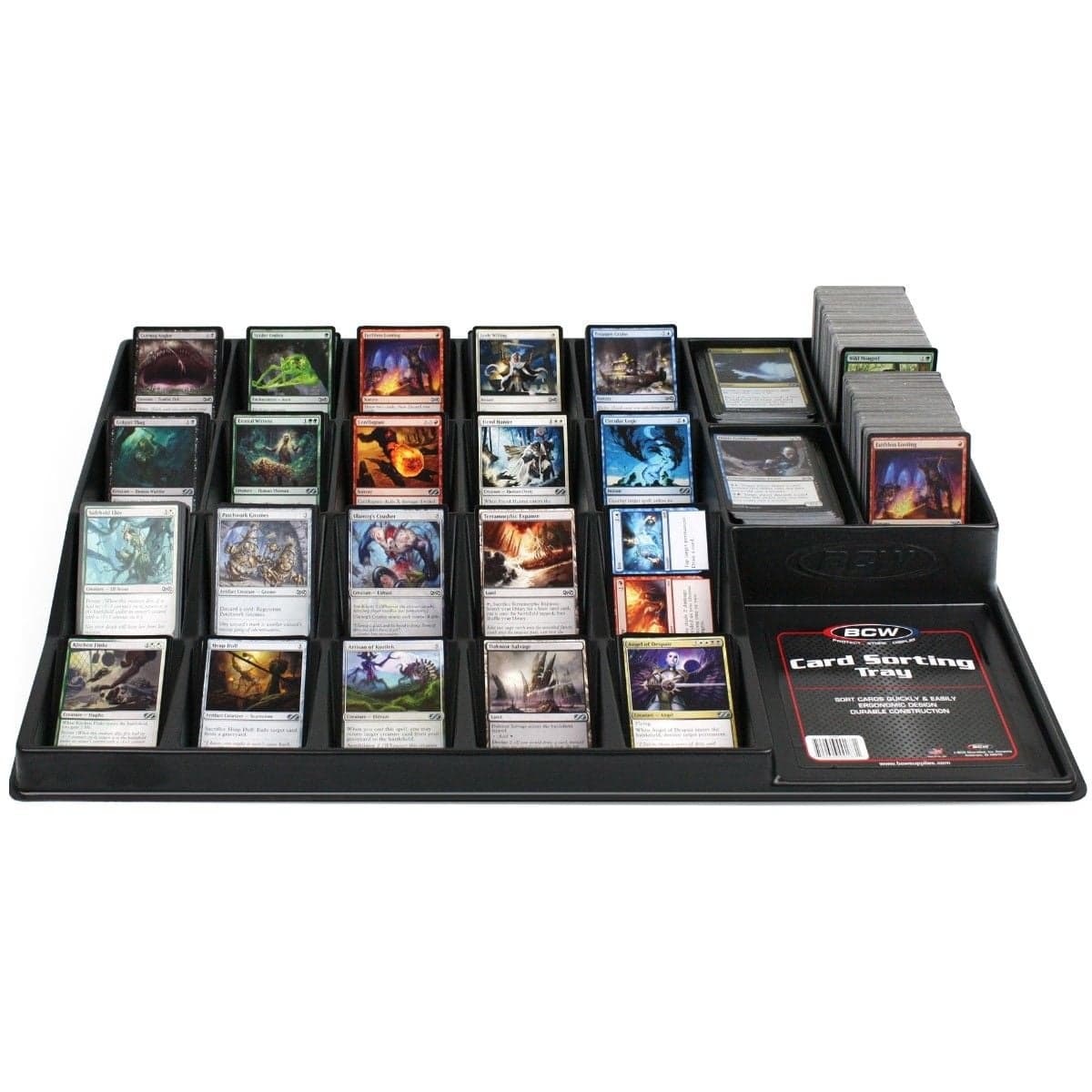 BCW card sorting tray with Magic the Gathering cards